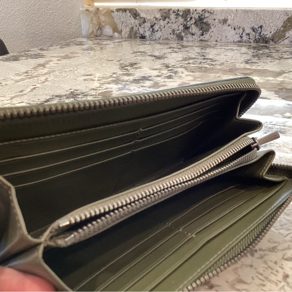 Coach Sage Green Leather Wristlet - Picture 4 of 4